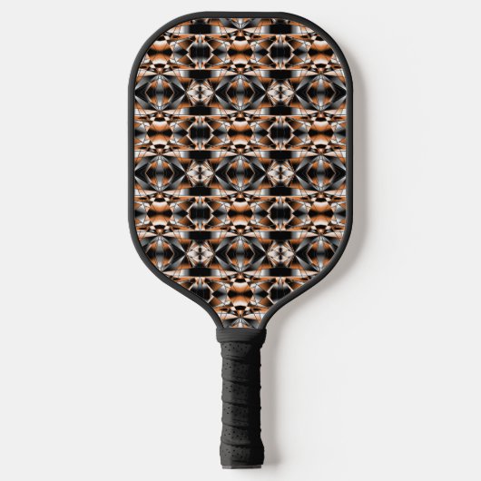 Oranje Gradiënt Vulling Kleur Mechanische Tekening Pickleball Paddle (Voorkant)