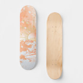 Oranje Gradient Zonsondergang Zon & Zee Sparkly Gl Persoonlijk Skateboard (Voorkant)