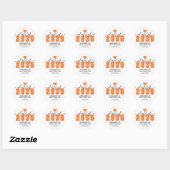 Oranje Graduatie Ronde Sticker (Vel)