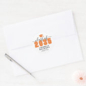 Oranje Graduatie Ronde Sticker (Envelop)