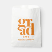 Oranje Graduation Party Favor Bag Bedankzakje (Voorkant)