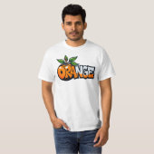 oranje, graffiti, vrucht, street art, urban t-shirt (Voorkant volledig)