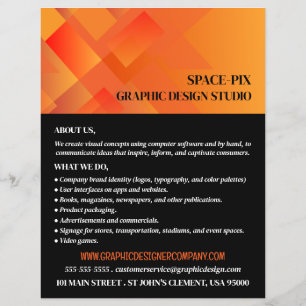Oranje grafisch, grafisch ontwerper Adverteren Flyer