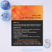 Oranje grafisch, grafisch ontwerper Adverteren Flyer (Enkel)