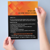 Oranje grafisch, grafisch ontwerper Adverteren Flyer (Hand)