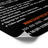 Oranje grafisch, grafisch ontwerper Adverteren Poster (Hoek)