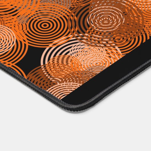 Oranje grafische cirkels, grafische ontwerper bureaumat (Hoek)