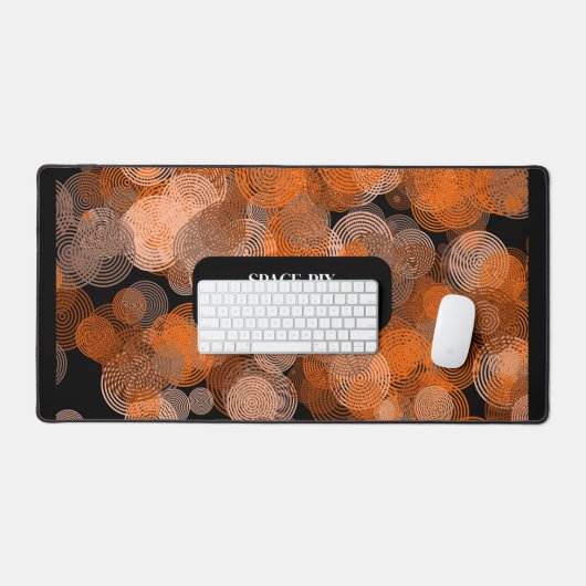 Oranje grafische cirkels, grafische ontwerper bureaumat (Keyboard & Muis)