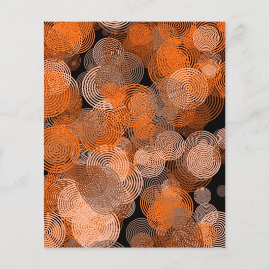 Oranje grafische cirkels, grafische ontwerper omke flyer (Achterkant)