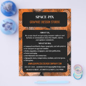 Oranje grafische cirkels, grafische ontwerper omke flyer (Enkel)