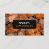 Oranje grafische cirkels, grafische ontwerper visitekaartje (Voorkant)