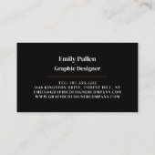 Oranje grafische vormgeving, grafische vormgever visitekaartje (Achterkant)