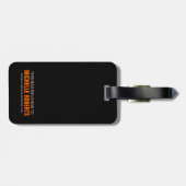 Oranje grappigheid zet je handen uit bagagelabel (Achterkant horizontaal)