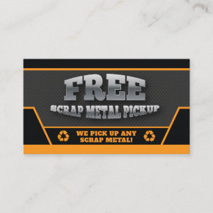 Oranje Gratis Ophaalservice voor Schroot Metaal Za Visitekaartje