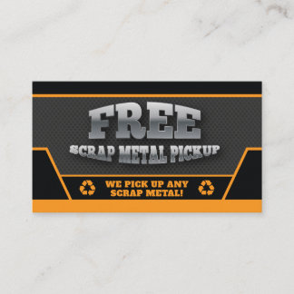 Oranje Gratis Ophaalservice voor Schroot Metaal Za Visitekaartje