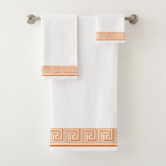 Oranje Grecian Frieze Design Bad Handdoek