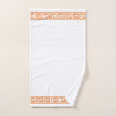 Oranje Grecian Frieze Design Bad Handdoek (Handdoek)