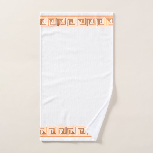 Oranje Grecian Frieze Design Bad Handdoek (Handdoek)