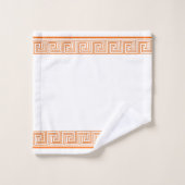 Oranje Grecian Frieze Design Bad Handdoek (Wasdoekje)