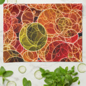 Oranje_Green_Red Pattern Keukenhanddoeken (Gevouwen)