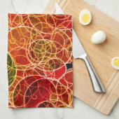Oranje_Green_Red Pattern Keukenhanddoeken (Quarter Fold)