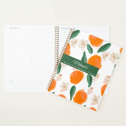 Oranje Greenery Teacher School Homeschool Planner (Display)