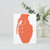Oranje Grenade Briefkaart (Staand voorkant)