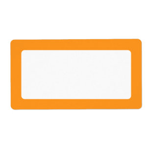 Oranje grensblanco etiket