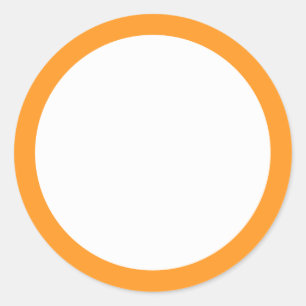 Oranje grensblanco ronde sticker