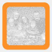 Oranje grensfoto vierkante sticker (Voorkant)