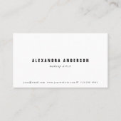 Oranje Grey Beige Brush Strokes Visitekaartje (Achterkant)