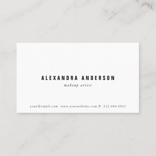 Oranje Grey Beige Brush Strokes Visitekaartje (Achterkant)