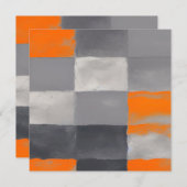 Oranje Grey Plaid Abstract Kaart (Voorkant / Achterkant)
