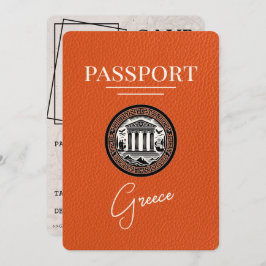 Oranje Grieks paspoort Opslaan Kaart datum