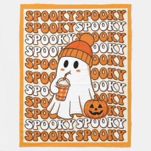 Oranje griezelige seizoen tijdens Halloween Fleece Deken