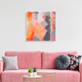 Oranje grijs Abstract Canvas Afdruk (Insitu (Woonkamer))