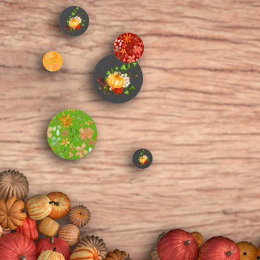 Oranje grijs bloempompoen Thanksgiving herfst Confetti