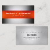 Oranje grijs Creative Manager-Visitekaartje Visitekaartje (Voorkant / Achterkant)