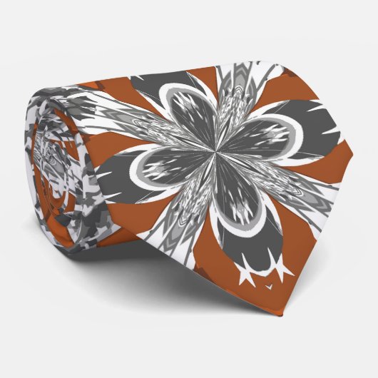 Oranje grijs en wit herhalen het Patroon van de Te Stropdas (Opgerold)