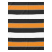 Oranje-grijs en zwart-wit gestreept tablet tafelkleed (Voorkant)