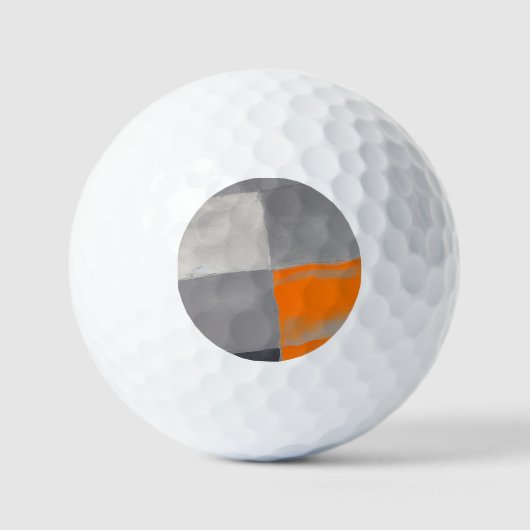 Oranje grijs gepleisterd geruit golfballen (Voorkant)