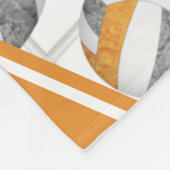 Oranje grijs girale volleybalkenpatroon netto-acce fleece deken (Hoek)