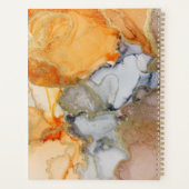 Oranje grijs goud Genoemde Abstracte Planner (Achterkant)