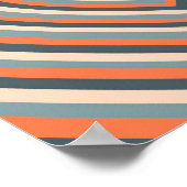 Oranje grijs Hypnotic Heart Love Pattern Poster (Hoek)