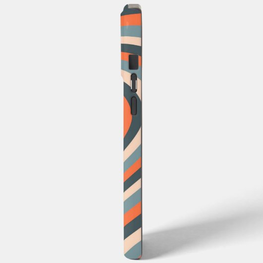 Oranje Grijs Hypnotisch Hart Liefdespatroon Case-Mate iPhone Case (Achterkant / Links)