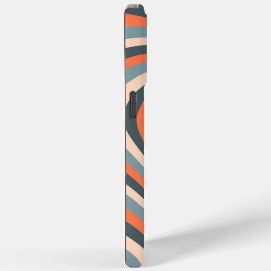 Oranje Grijs Hypnotisch Hart Liefdespatroon Case-Mate iPhone Case (Achterkant / Rechts)