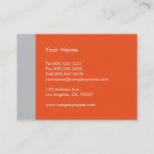 Oranje grijs Modern Visitekaartje (Achterkant)