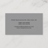 Oranje grijs modern Visitekaartje van de Manager (Achterkant)