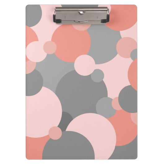 Oranje-grijs moleculen Klembord (Voorkant)