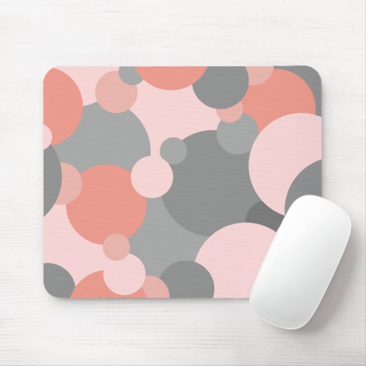 Oranje-grijs Moleculen Muismat (Met muis)